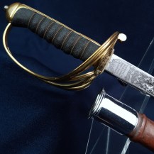 British 1892 Pattern Royal Army Medical Corps Officers Sword of Lt Col Richard George Hanley 01